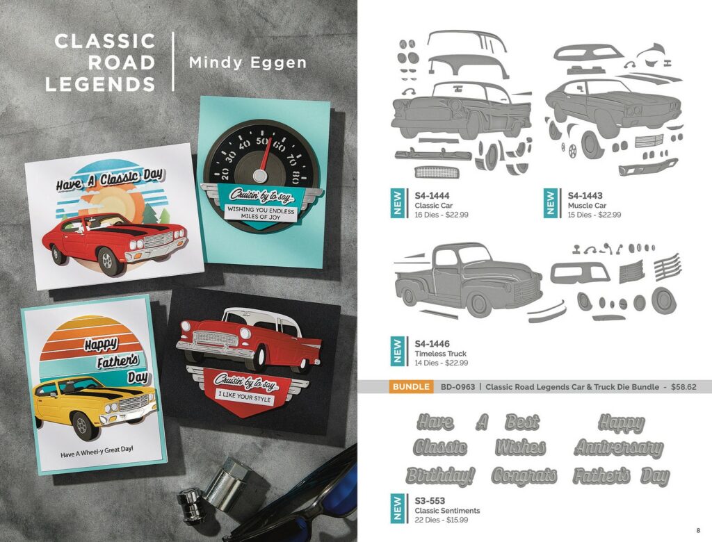 Spellbinders Classic Road Legends Collection by Mindy Eggen