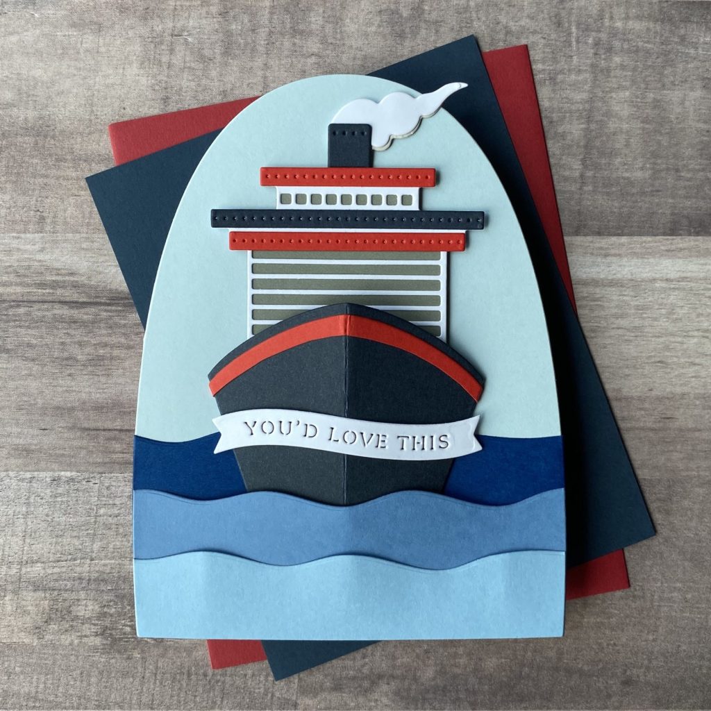 Arched Cruise Ship Card