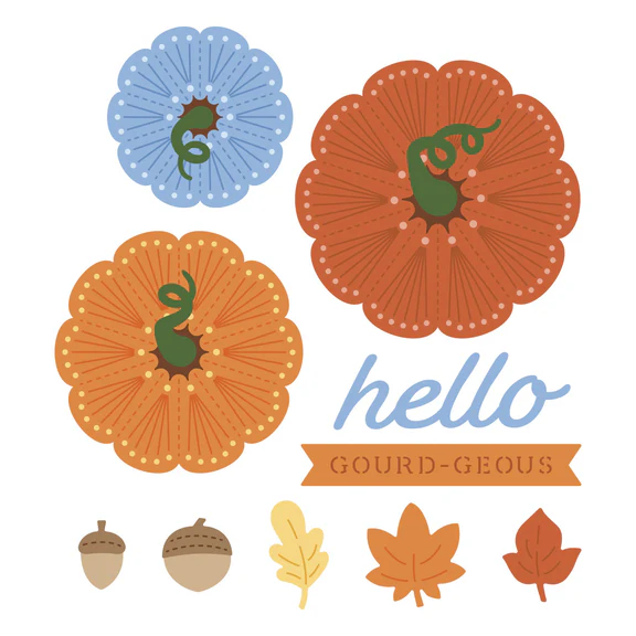 September Stitching Die of the Month - Stitched Pumpkin Tops