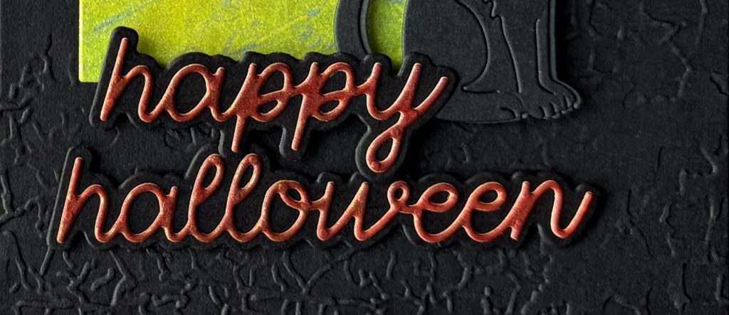 Happy Halloween sentiment on card