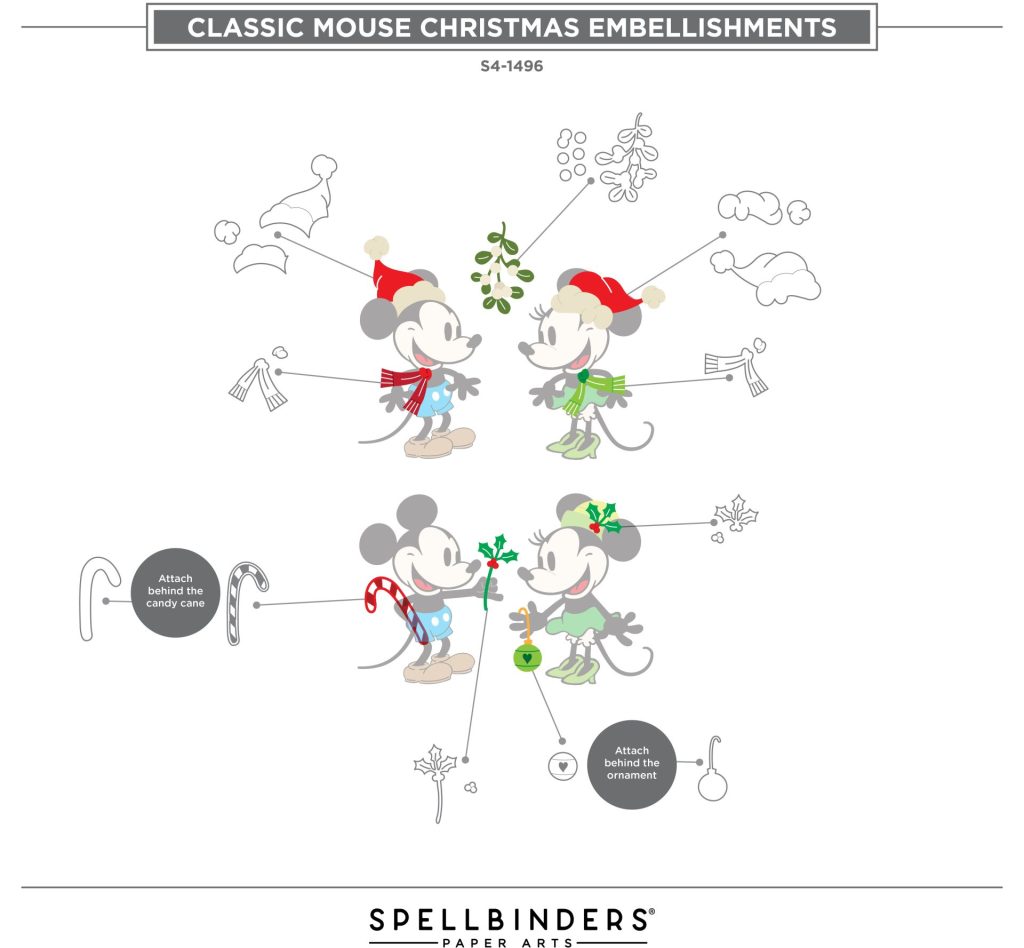 Classic Mouse Christmas Embellishments Assembly Guide