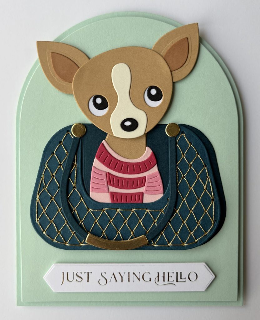 Fur-Ever Fabulous Hello Card made with the November Stitching Die of the Month