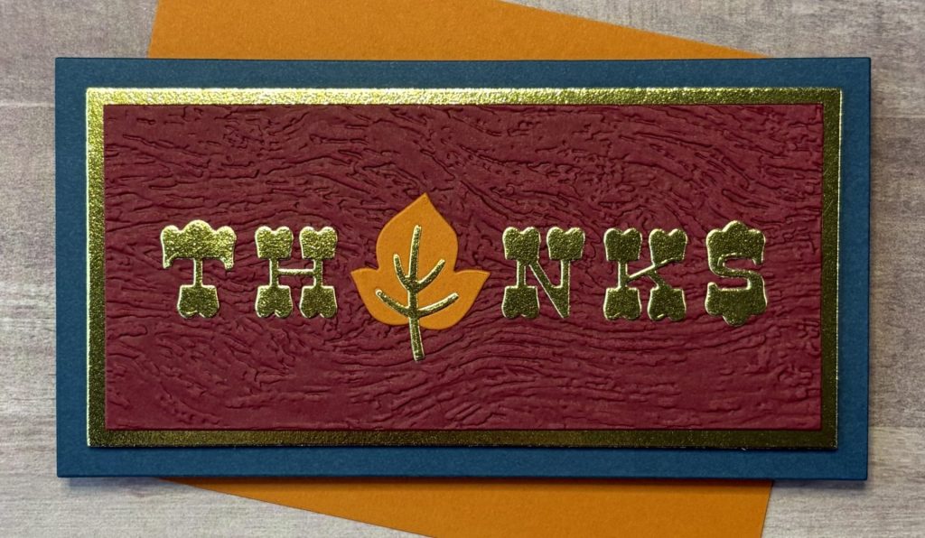 Slimline THANKS Card