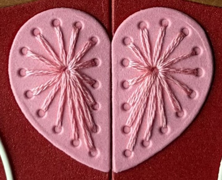 December Stitching Die of the Month stitched heart