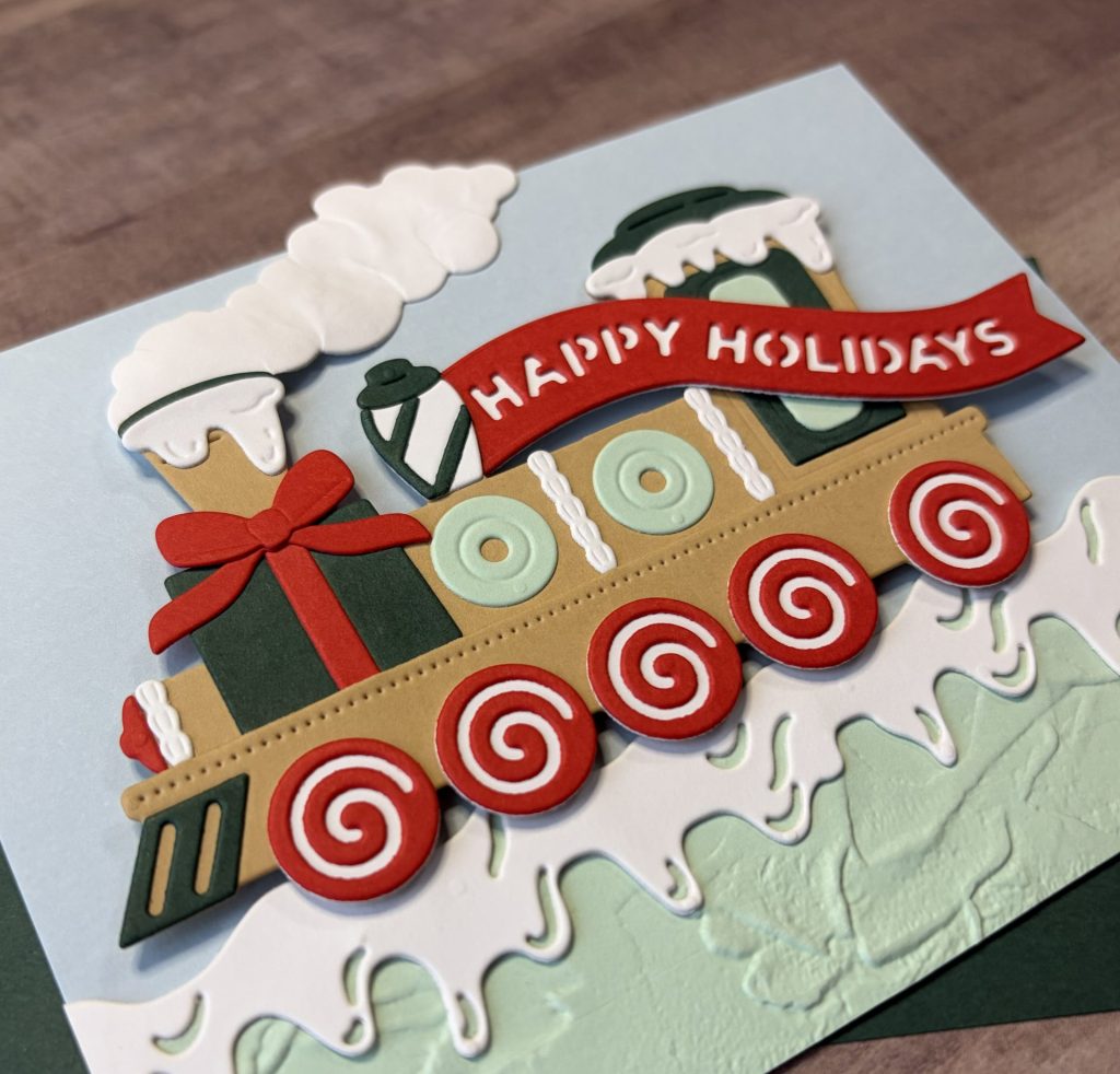 Candy Christmas Sugar Cookie Train Card