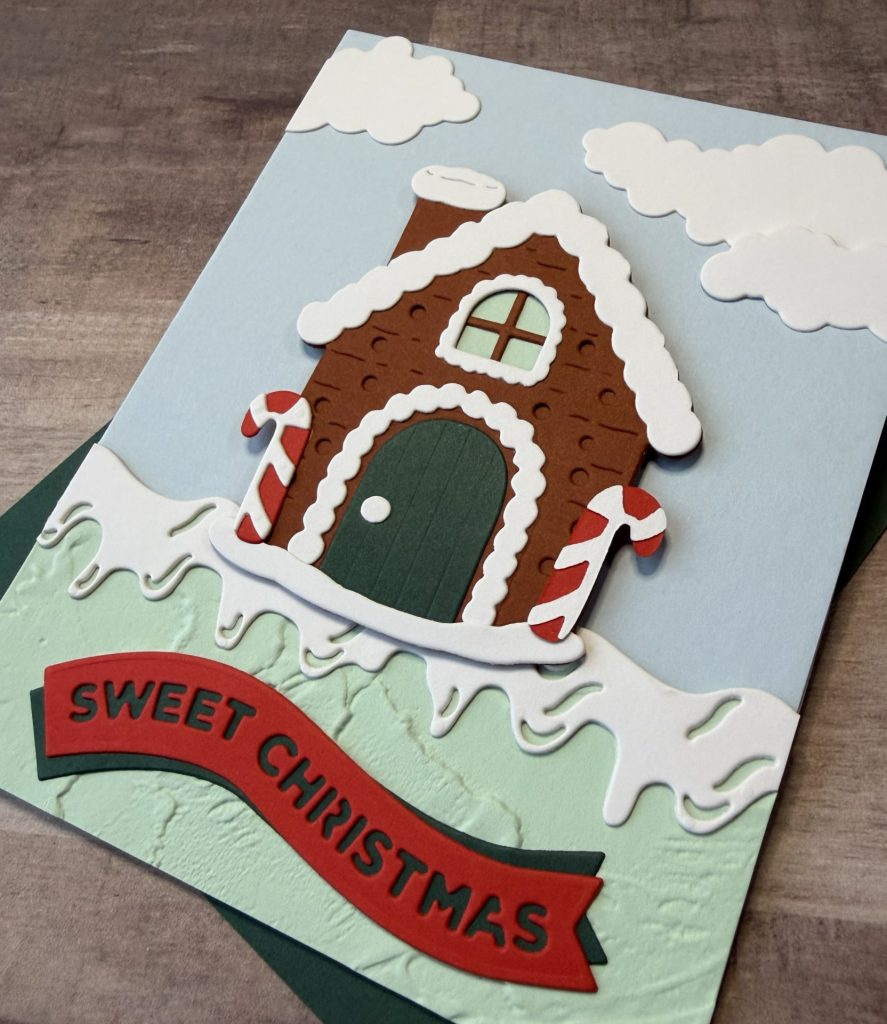 Candy Christmas Gingerbread House Card
