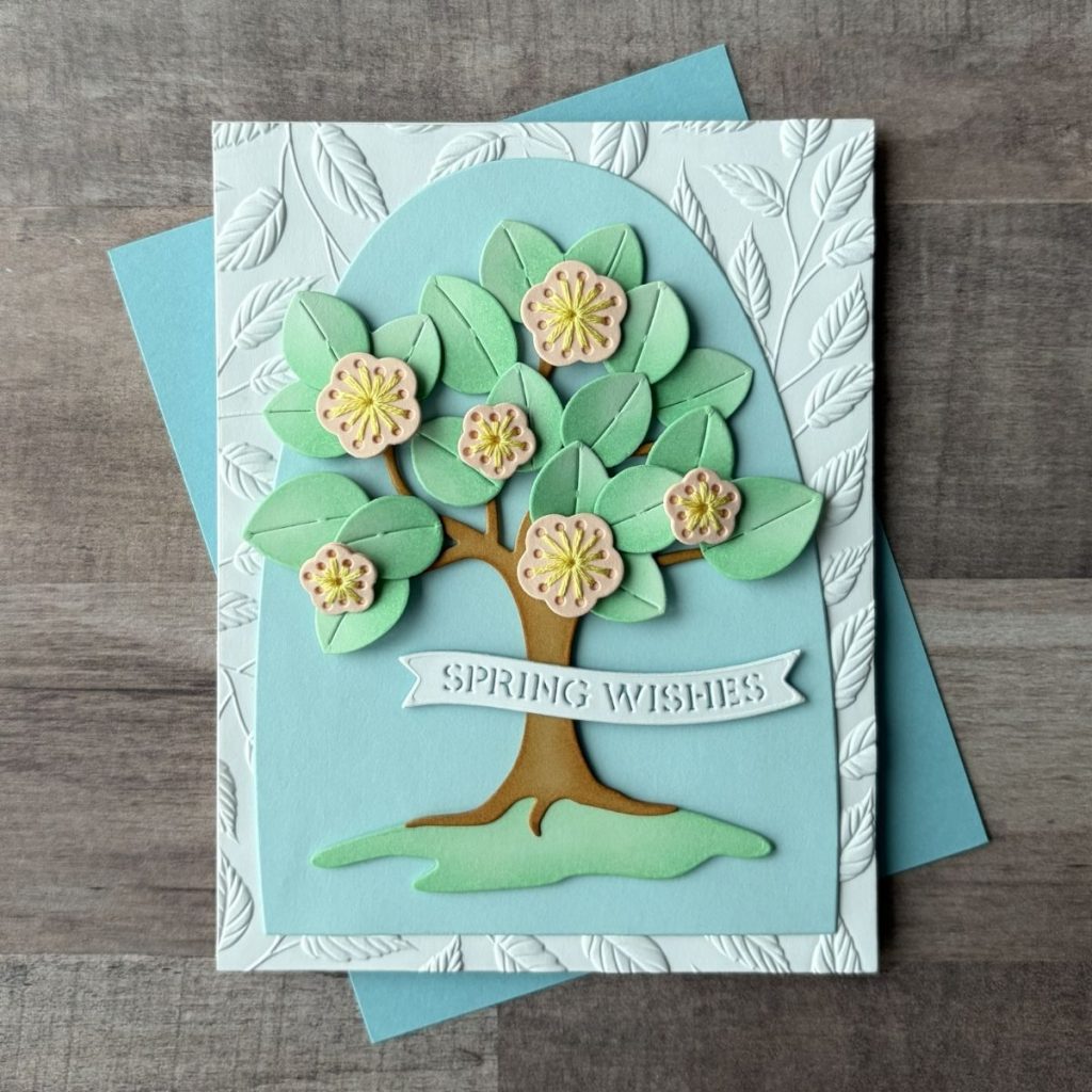 Stitched Spring Wishes Card