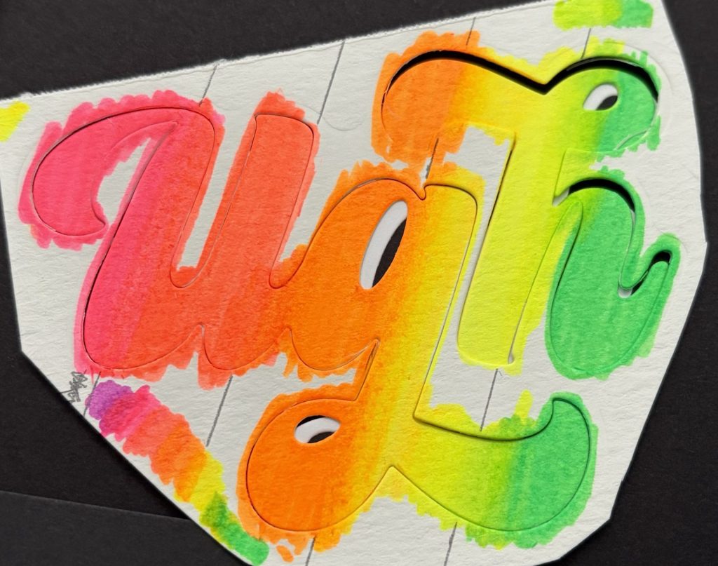 Color with neon brushmarkers