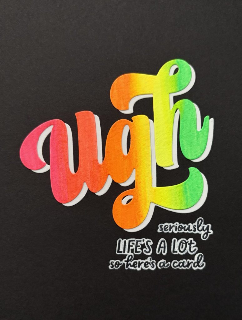 Adhere the Ugh die cut