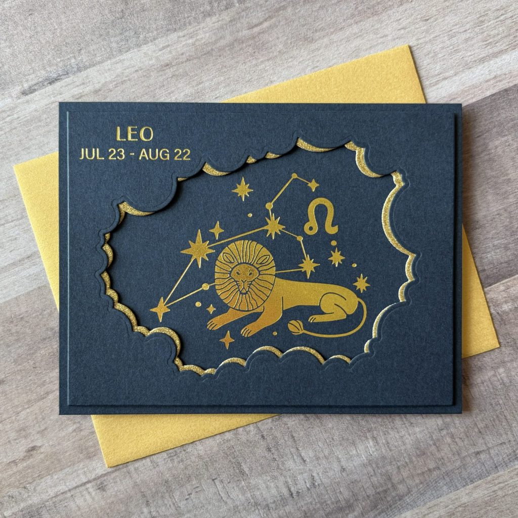 Foiled Leo Constellation Card