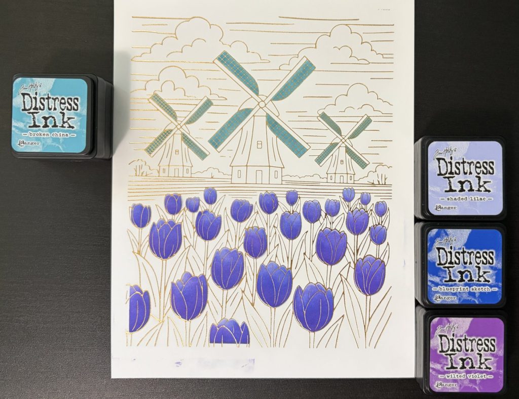 Windmills & Tulip Stencil Layer 1
