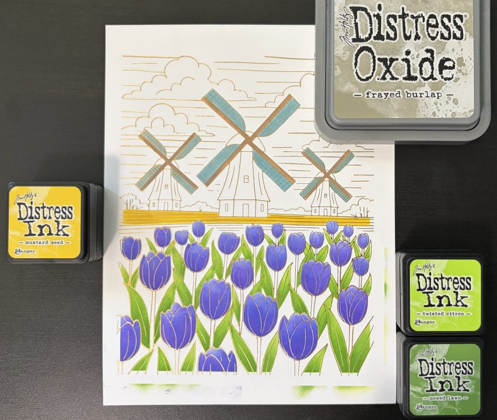 Windmills & Tulip Stencil Layer 2