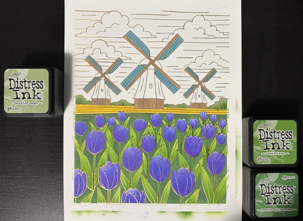 Windmills & Tulip Stencil Layer 4