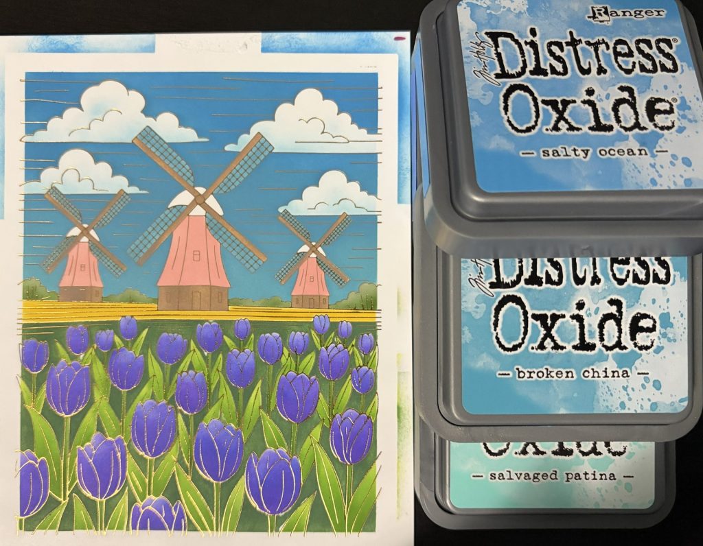 Windmills & Tulips Stencil Layer 6
