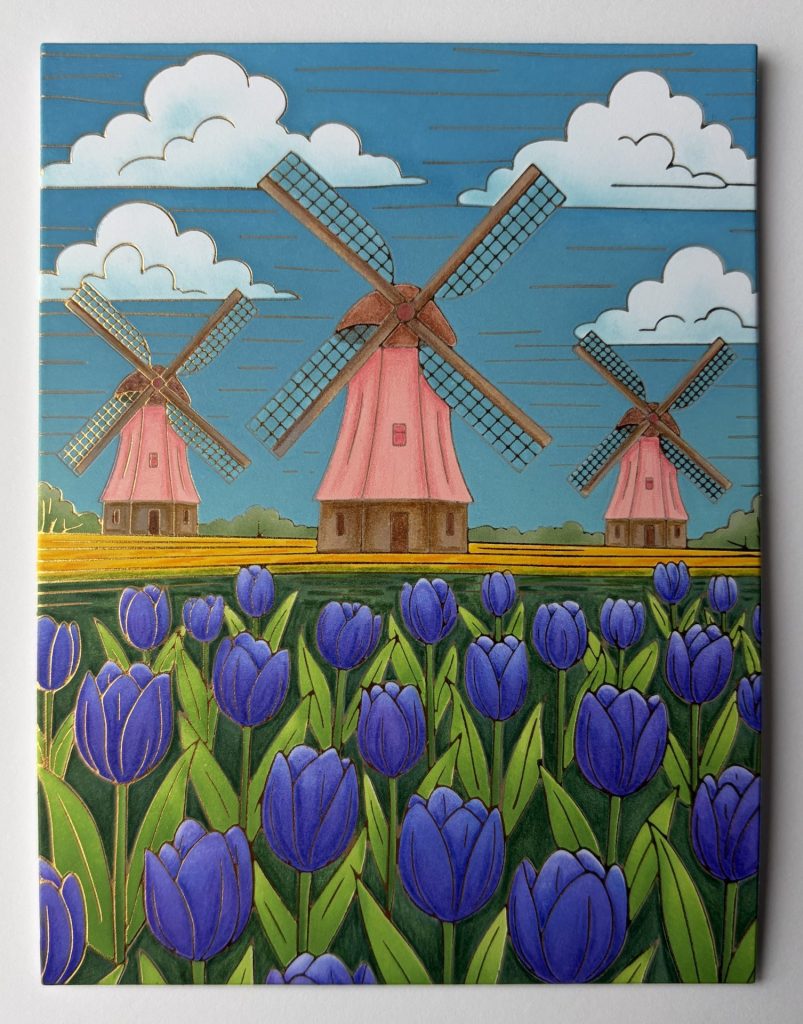 Ink Blended Windmills & Tulips