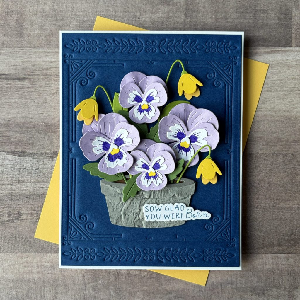 Spellbinders April Small Die of the Month - Pansy Seed Co.