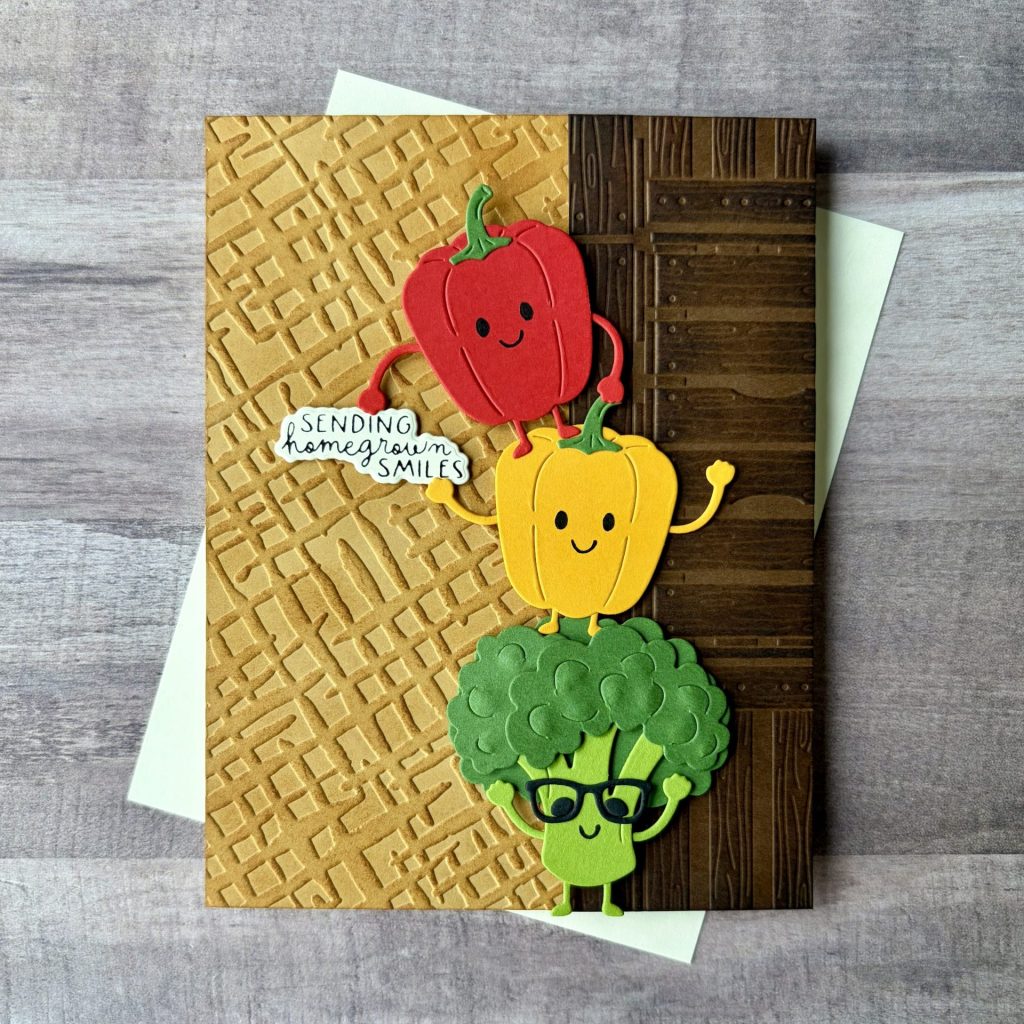 Stacked Veggie Smiles Card
