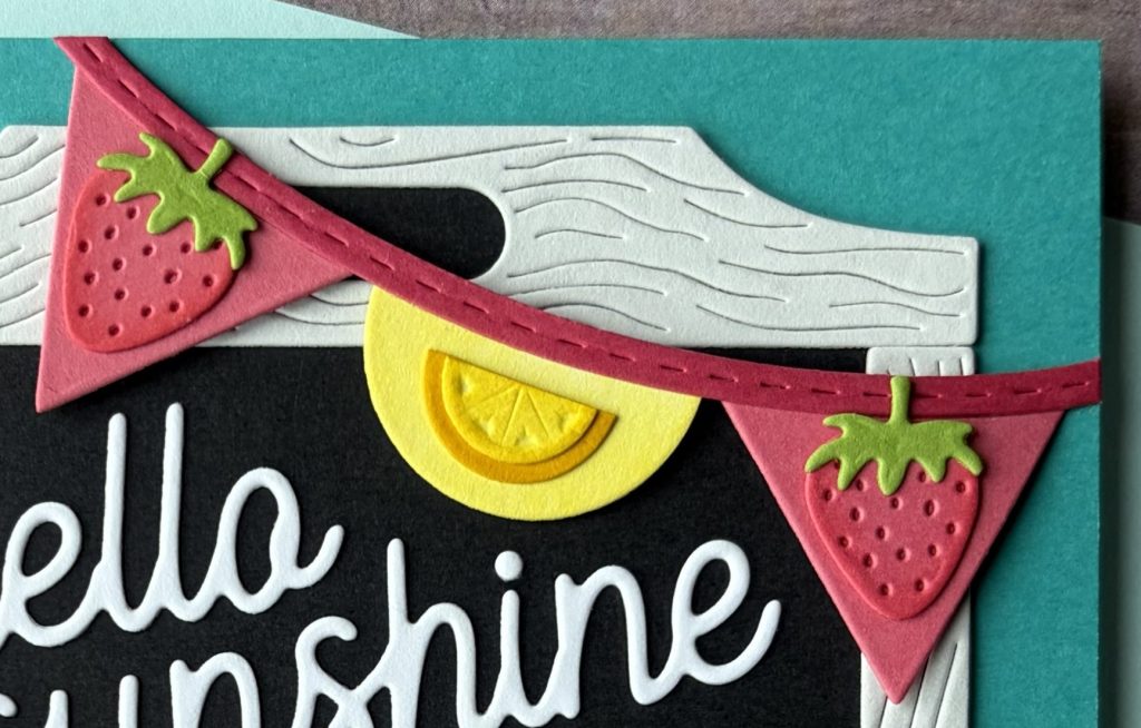 Fruit banner die-cuts