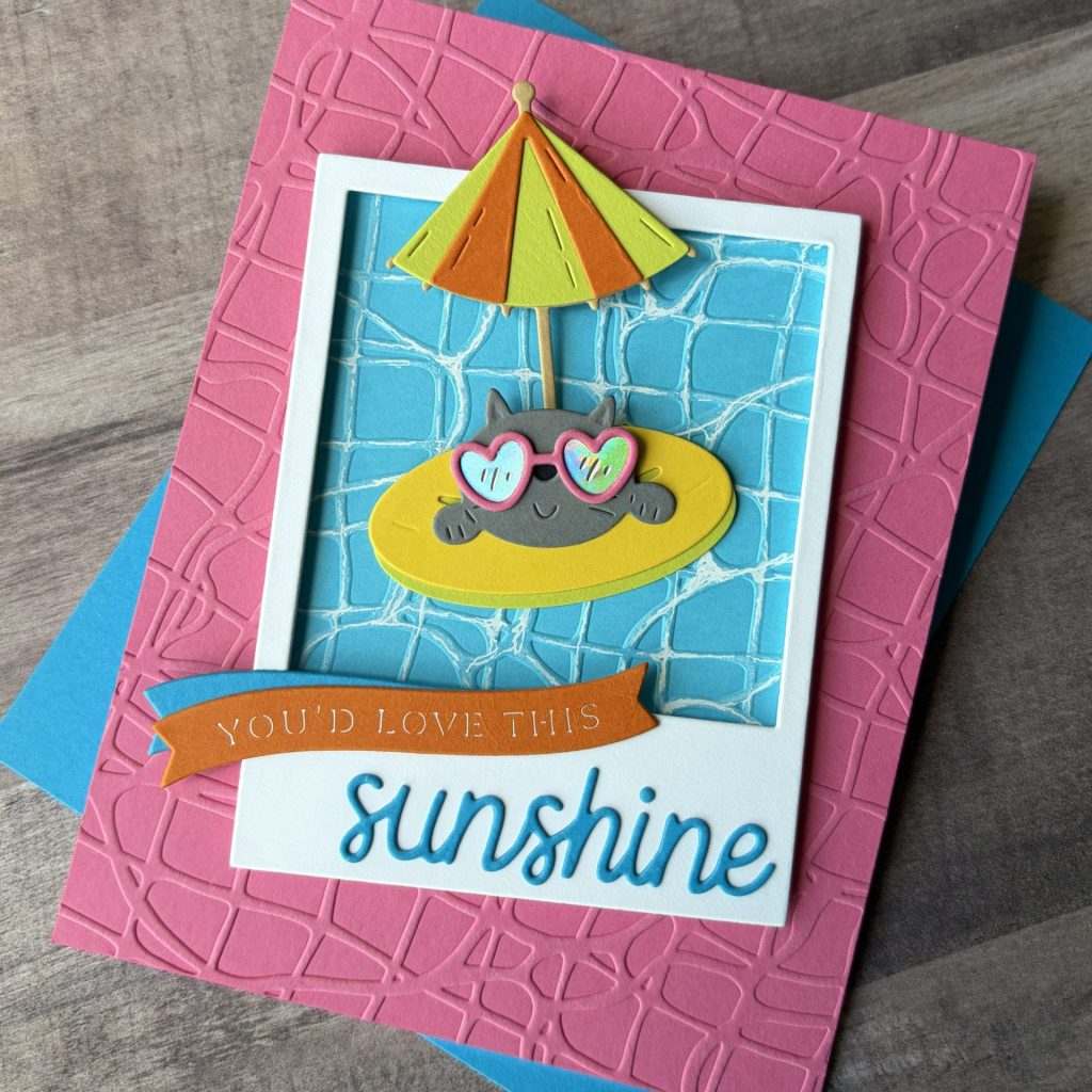 May Embossing Folder of the Month - Poolside Card