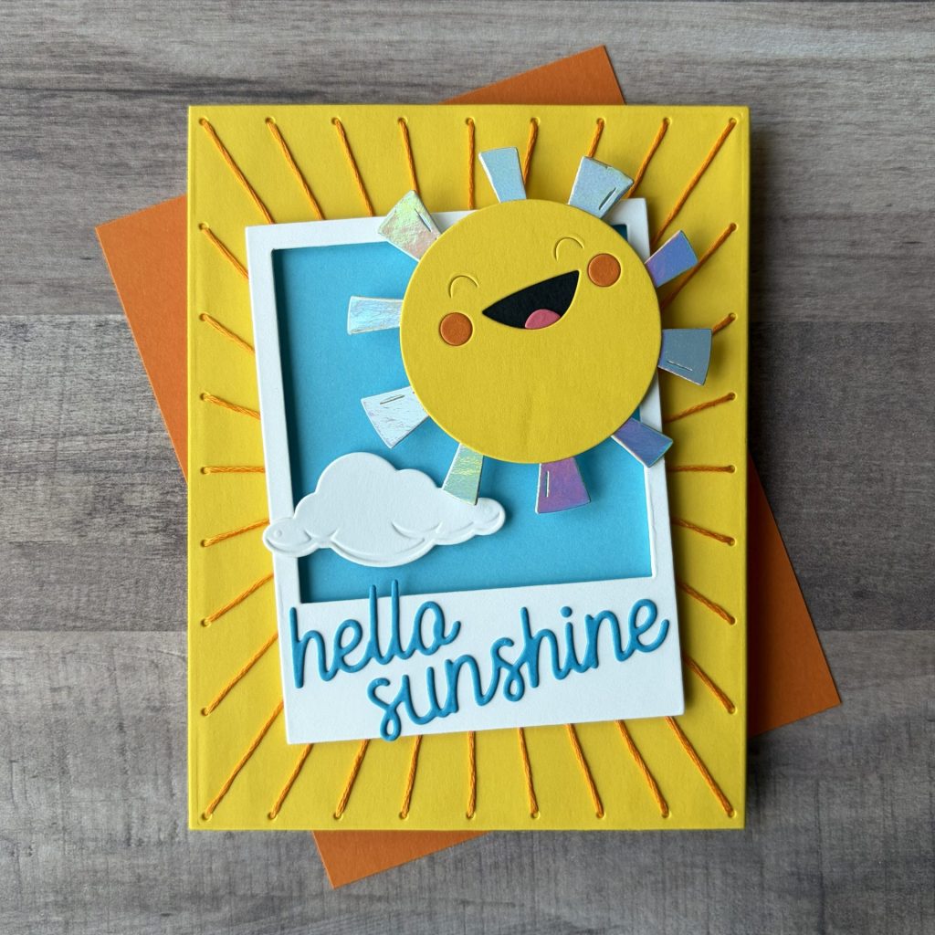 Stitched Sunshine Spinner Card