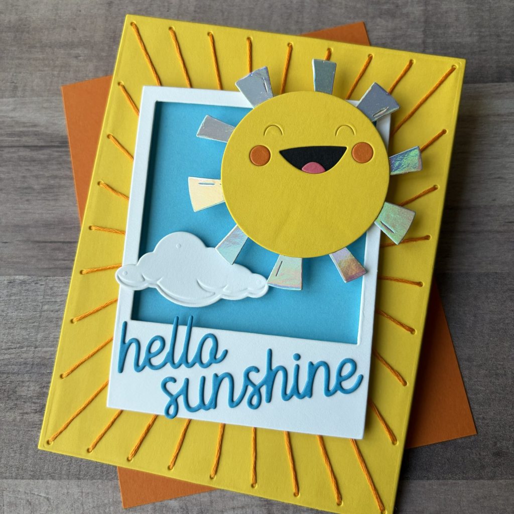 May Stitching Die of the Month - Stitched Sunshine Card