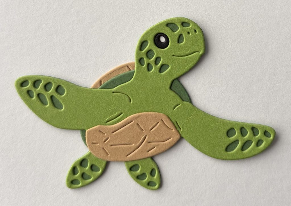Mahalo Sea Turtle assembled die-cut