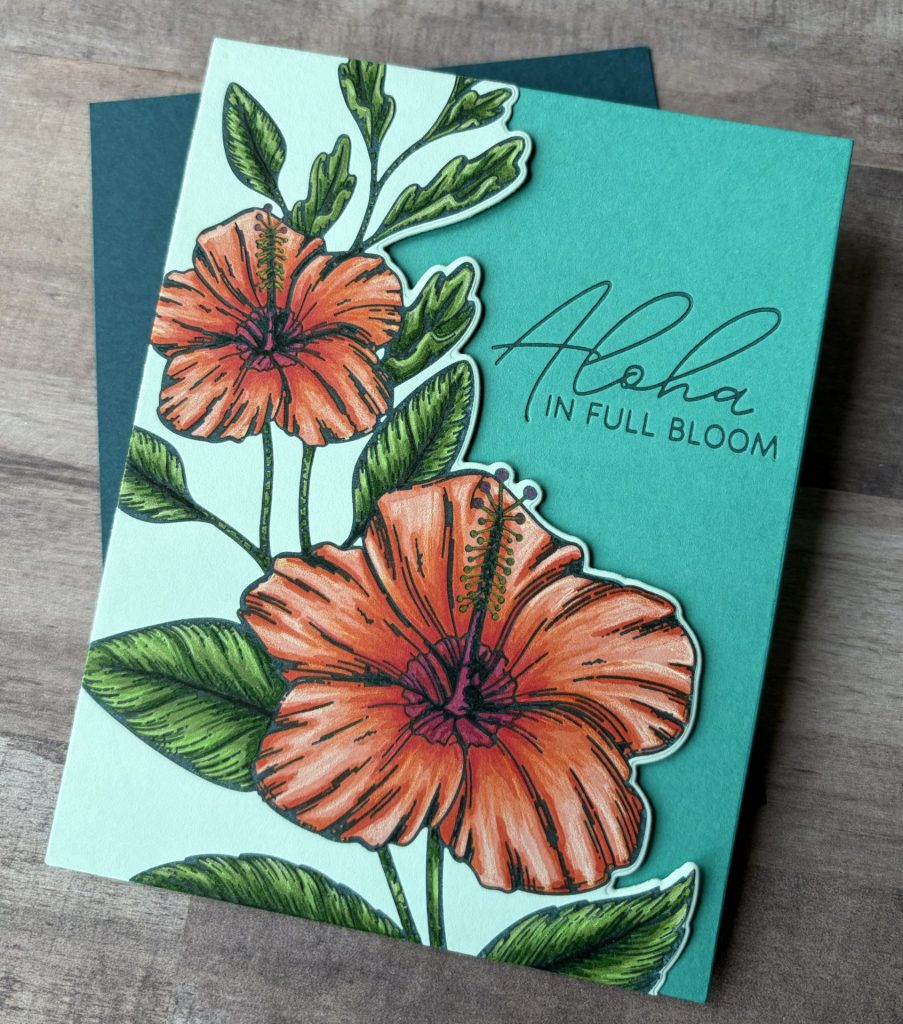 Spellbinders June Clubs - Hibiscus Bloom Card