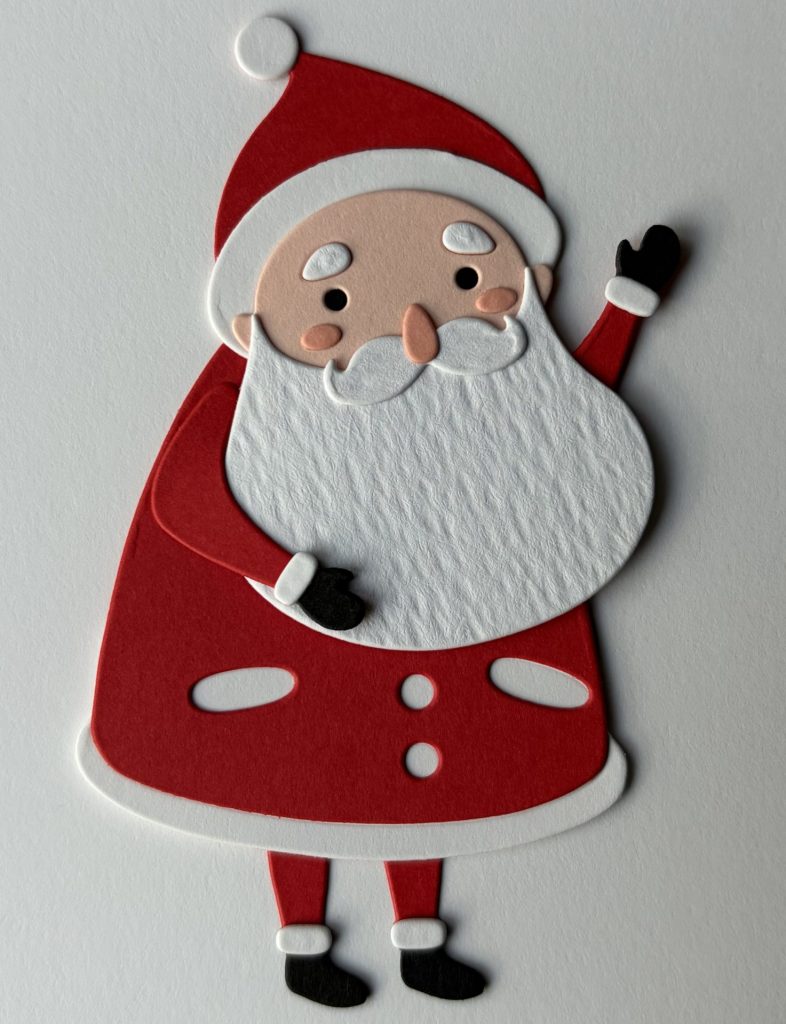 Merry Shuffle Santa die-cut