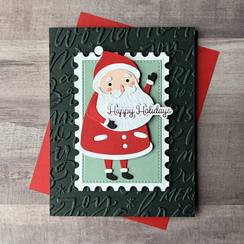 Spellbinders July Clubs - Classic Santa Postage Card