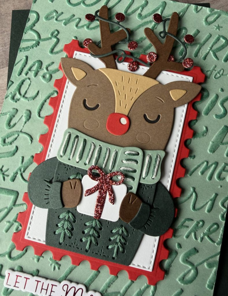 Spellbinders July Clubs - Sweater Weather Friend Holiday Card