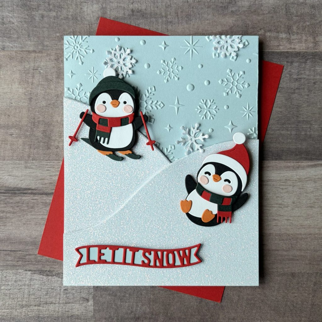 Spellbinders July Clubs - Snow Much Fun Penguin Holiday Card