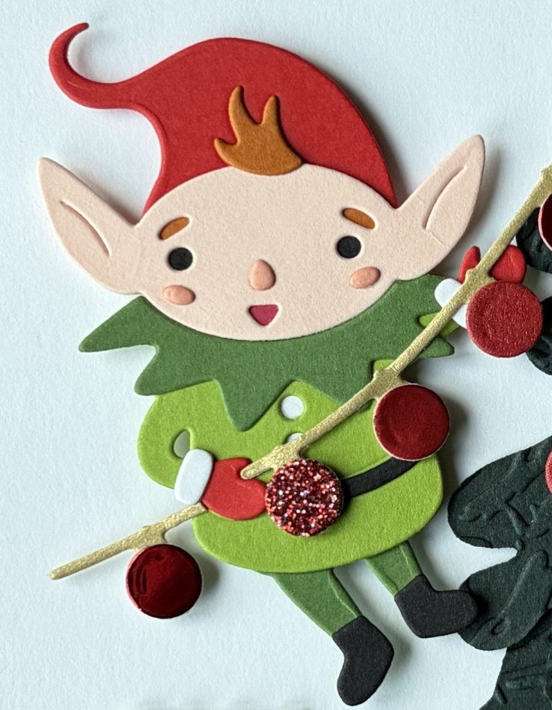 Merry Shuffle elf die-cut