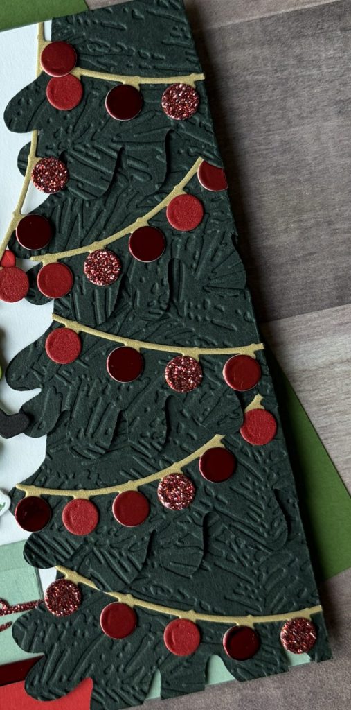 Merry Shuffle Christmas tree die-cut