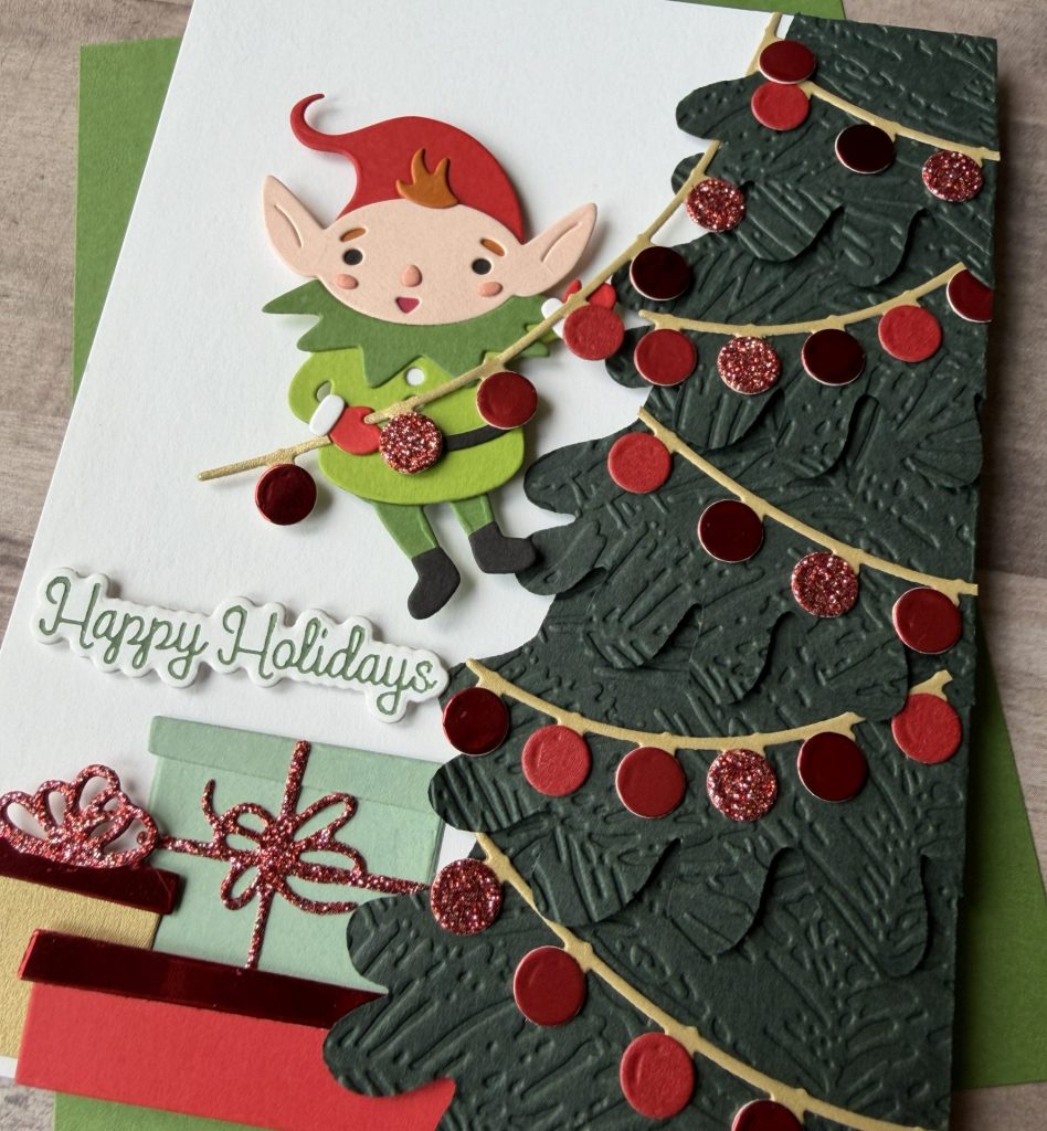 Spellbinders July Clubs - Merry Shuffle Christmas Card