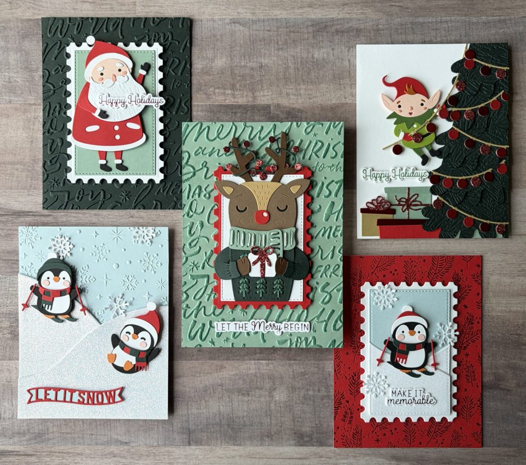 Spellbinders July Clubs - Cue the Merry Holiday Cards
