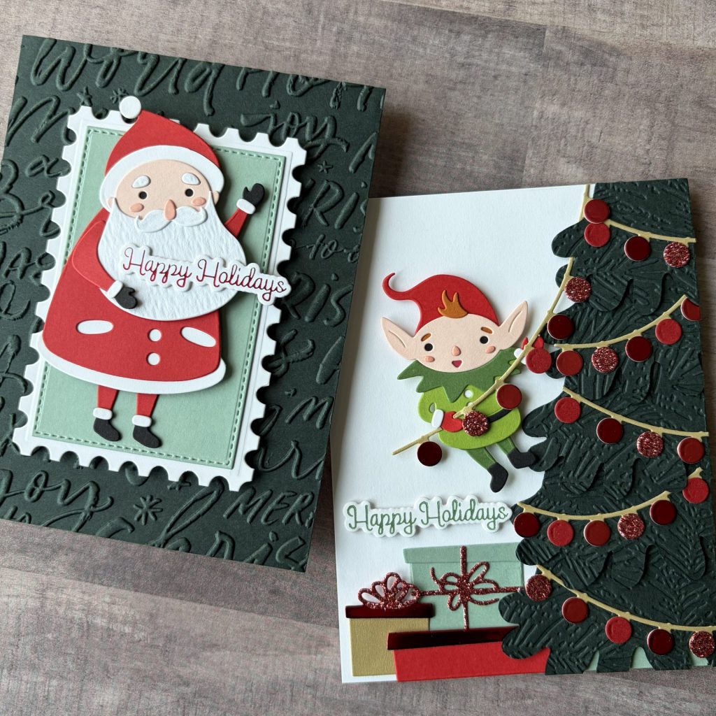 Spellbinders July Clubs - Merry Shuffle Christmas Cards